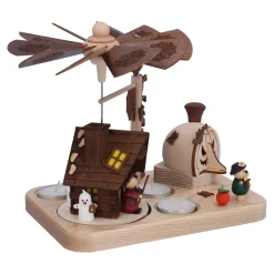 HODREWA Weihnachtspyramiden-Teelicht-Pyramide