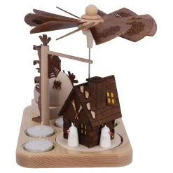 HODREWA Weihnachtspyramiden-Teelicht-Pyramide