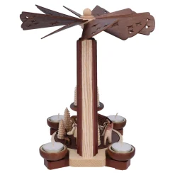 HODREWA Weihnachtspyramiden-Teelicht-Pyramide