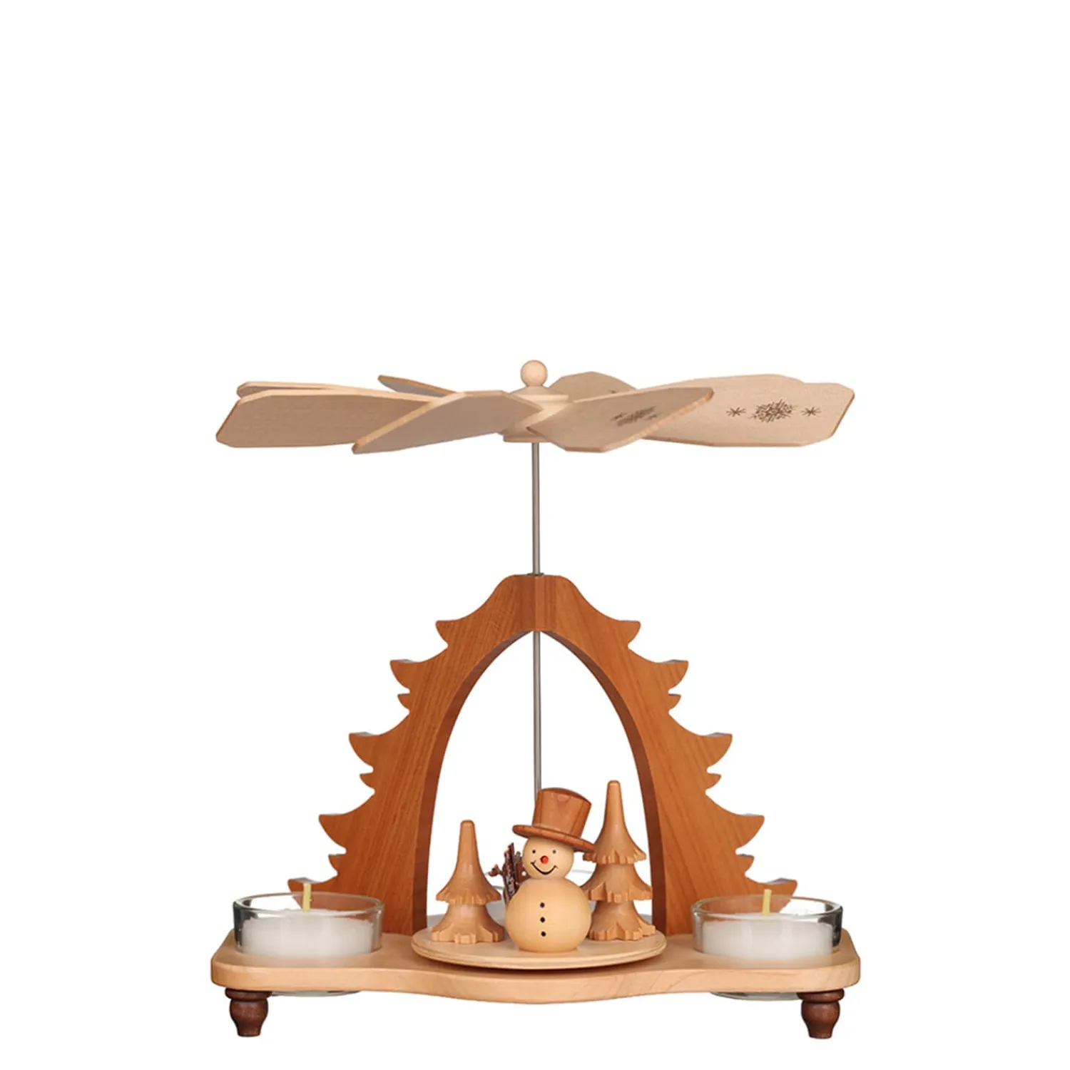 Christian ULBRICHT Weihnachtspyramiden-Teelicht-Pyramide "Schneemann"