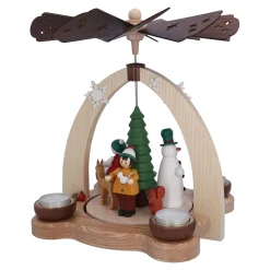 Käthes Original Weihnachtspyramiden-Teelicht-Pyramide "Waldweihnacht"