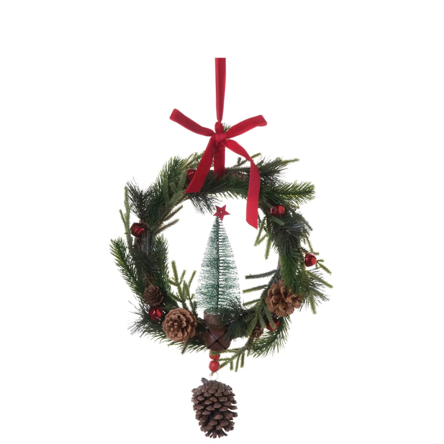 Wohndeko|Adventsdeko & Kalender-Tür- oder Tischkranz mit Bäumchen und Zapfen