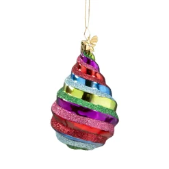 Poesie in Glas Weihnachtskugeln|Weihnachtskugeln Aus Glas-Tropfen bunt