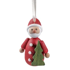 Käthes Original Käthes Original Figuren|Christbaumschmuck Holz-Weihnachtsmann, Holz-Baumbehang