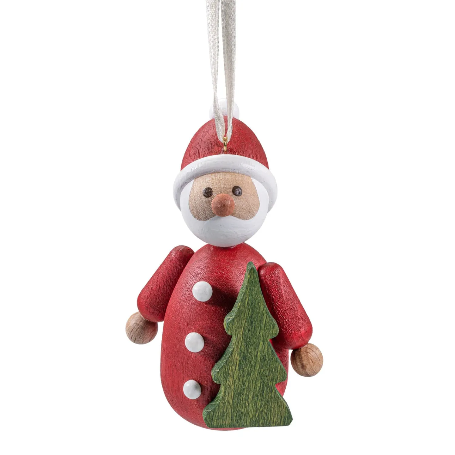 Käthes Original Käthes Original Figuren|Christbaumschmuck Holz-Weihnachtsmann, Holz-Baumbehang