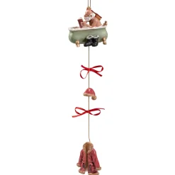 Baumschmuck Aus Kunstharz-Weihnachtsmann in der Badewanne