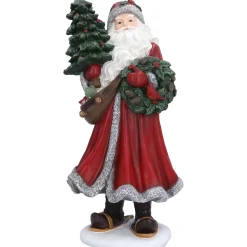 Standfiguren-Weihnachtsmann mit Weihnachtsbaum, Standfigur