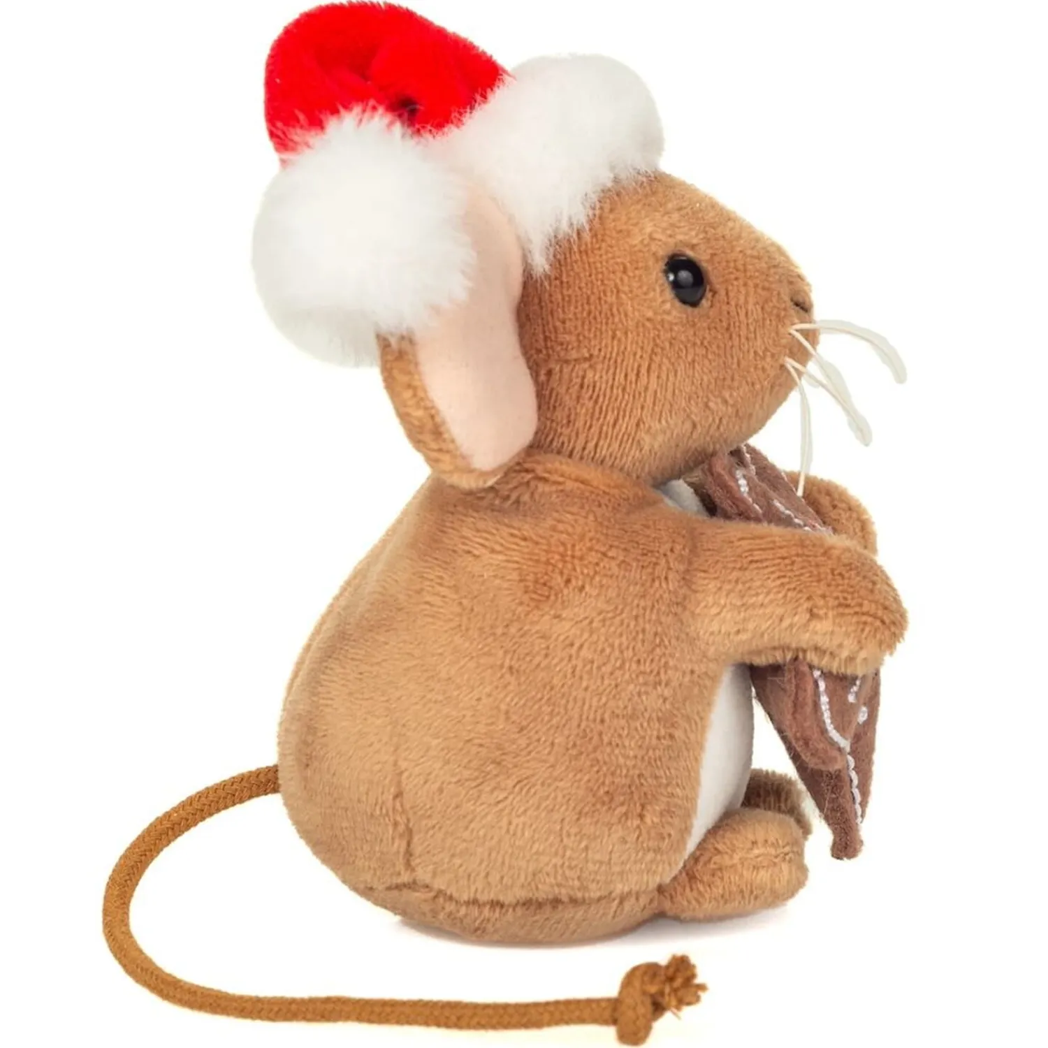 Hermann Teddy Plüschtiere-Weihnachtsmaus mit Keks, Plüschfigur