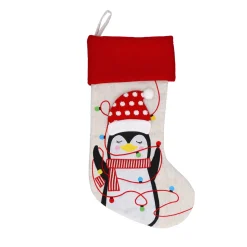 Hängedeko|Wohndeko-Weihnachtsstrumpf "Pinguin"