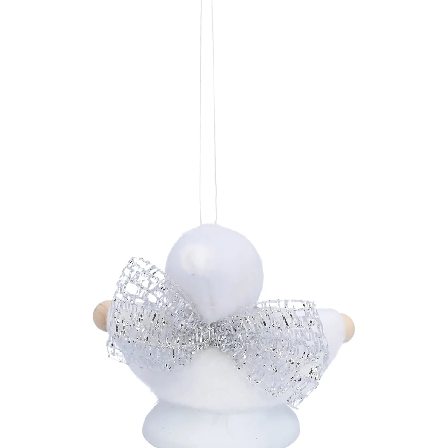 Käthes Original Käthes Original Figuren|Christbaumschmuck Holz-Weihnachtswichtel auf Glocke, weiß, Holz-Baumbehang