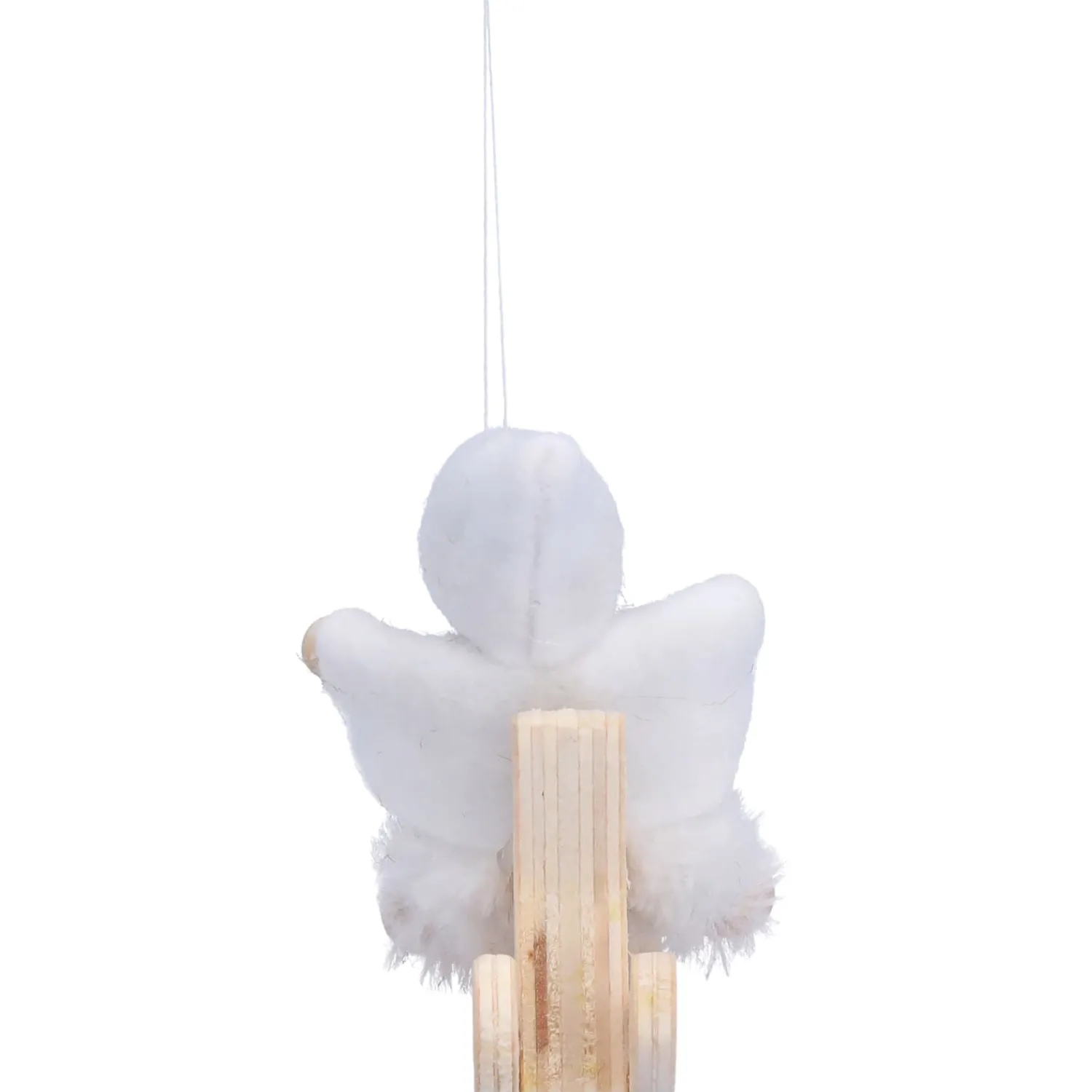 Käthes Original Christbaumschmuck Holz|Käthes Original Figuren-Weihnachtswichtel auf Schaukelpferd, weiß, Holz-Baumbehang