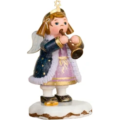 Hubrig Volkskunst Hubrig Miniaturen-Winterkinder Himmelskind Klarinette, Standfigur