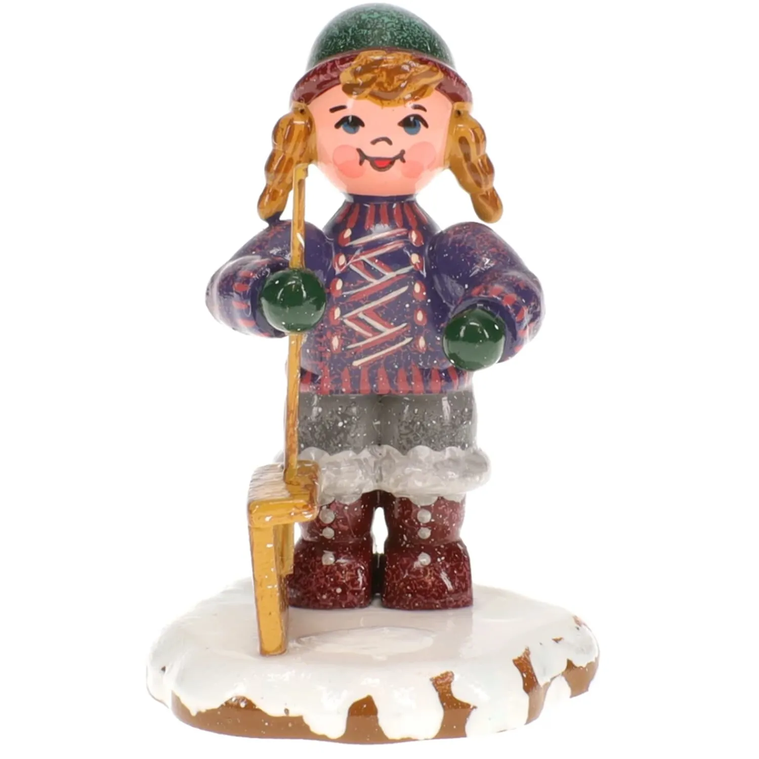 Hubrig Volkskunst Hubrig Miniaturen-Winterkinder Schneefeger