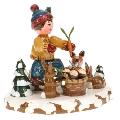 Hubrig Volkskunst Hubrig Miniaturen-Winterkinder Tiere des Waldes