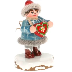 Hubrig Volkskunst Hubrig Miniaturen-Winterkinder Tinchens Lebkuchenherz