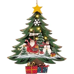 Hängedeko-Wintervergnügen, Holz-Baumbehang