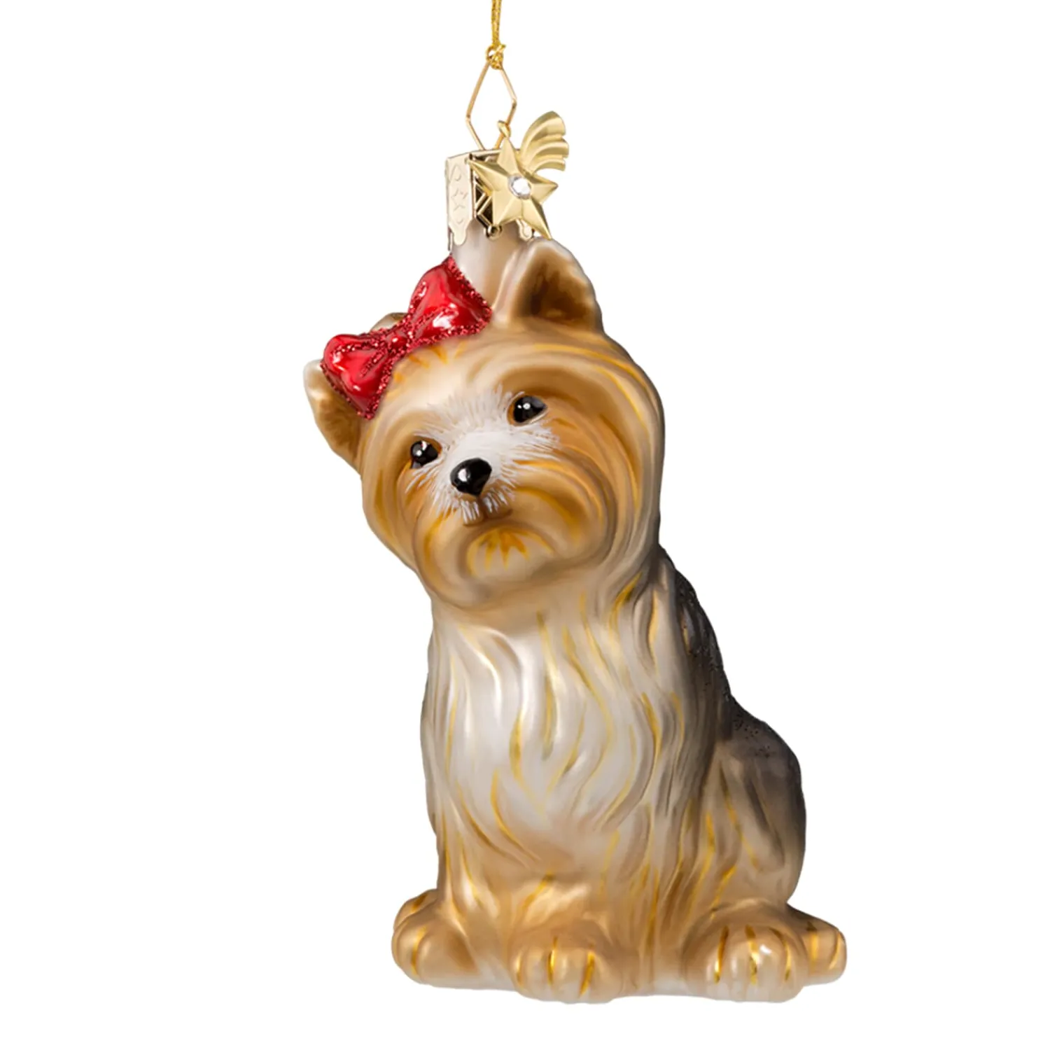 Poesie in Glas Weihnachtskugeln Aus Glas-Yorkshire Terrier
