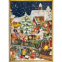 Adventsdeko & Kalender-Adventskalender "Nostalgischer Weihnachtszug"