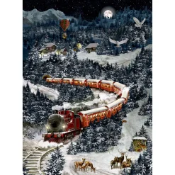 Adventsdeko & Kalender-Adventskalender "Weihnachtsexpress in Winterlandschaft"
