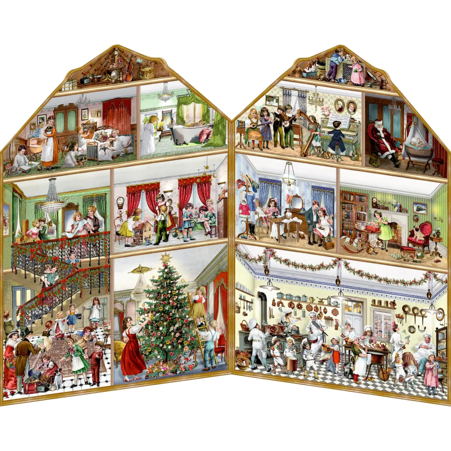 Adventsdeko & Kalender-Adventskalender "Weihnachten bei uns Zuhause"