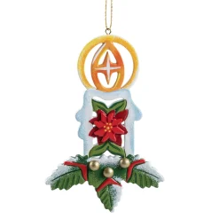 Käthes Original Christbaumschmuck Holz-Adventskerze, Holz-Baumbehang