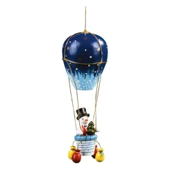 Käthes Original Christbaumschmuck Holz-Ballon mit Schneemann