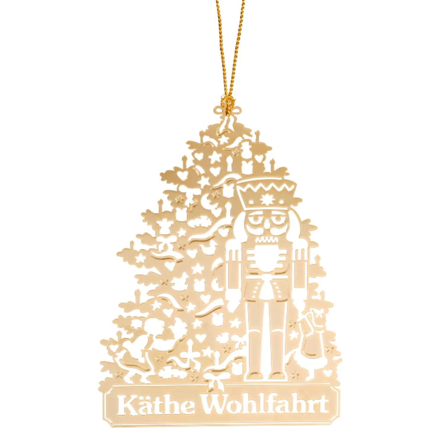 Baumschmuck Aus Messing-Baumbehang Käthe Wohlfahrt, goldfarben