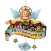 Käthes Original Bayern Motive|Christbaumschmuck Holz-Baumbehang "Oberammergau" mit Schutzengel