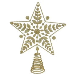 Christbaumspitzen-Baumspitze Funkelnder Stern, gold