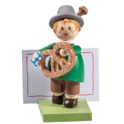 Käthes Original Deutschland Motive|Bayern Motive-Bayer mit Brezel "Bayrische Brotzeit"