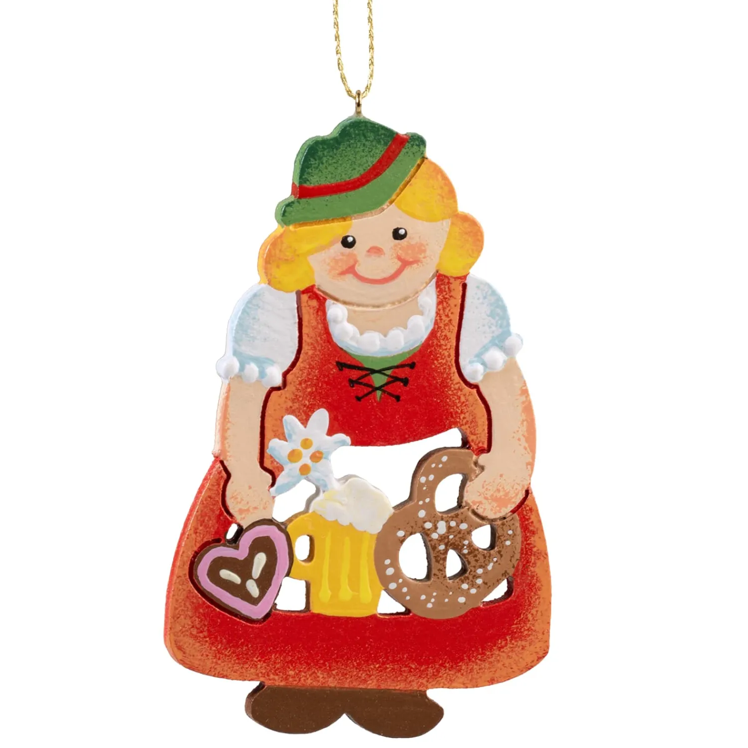Käthes Original Christbaumschmuck Holz-Bayrisches Mädchen