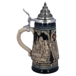 Bierkrüge|Rothenburg Motive-Bierkrug mit Zinndeckel 