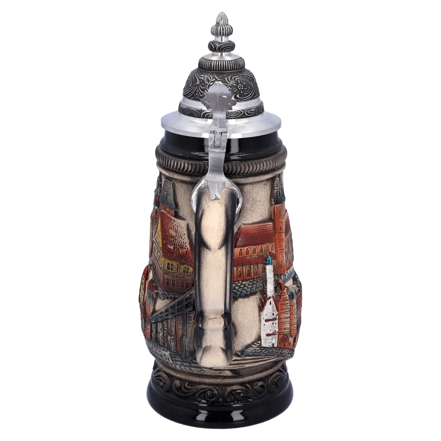 Bierkrüge|Rothenburg Motive-Bierkrug mit Zinndeckel "Rothenburg", natur, 0,25 l