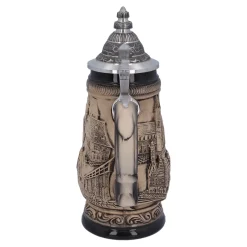 Bierkrüge|Rothenburg Motive-Bierkrug mit Zinndeckel 