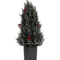 Standfiguren|Wohndeko-Bäumchen mit roten Beeren, Standfigur