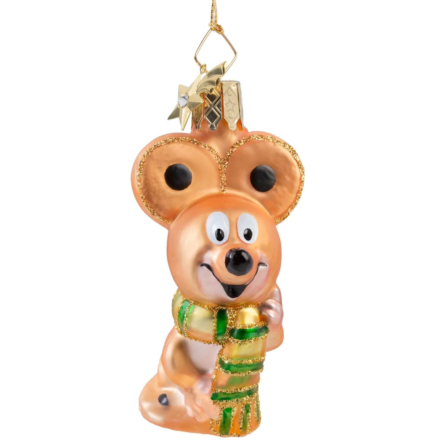 Poesie in Glas Der Kleine Maulwurf „Krtek”|Weihnachtskugeln Aus Glas-Die Maus "Mys"