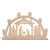RATAGS Holzdesign Schwibbogen Weihnachten-Doppelschwibbogen "Heilige Nacht", 115V mit USB A-Anschluss
