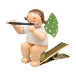 WENDT & KÜHN Wendt & Kühn Kollektion-Engel mit Querflöte auf Klemme