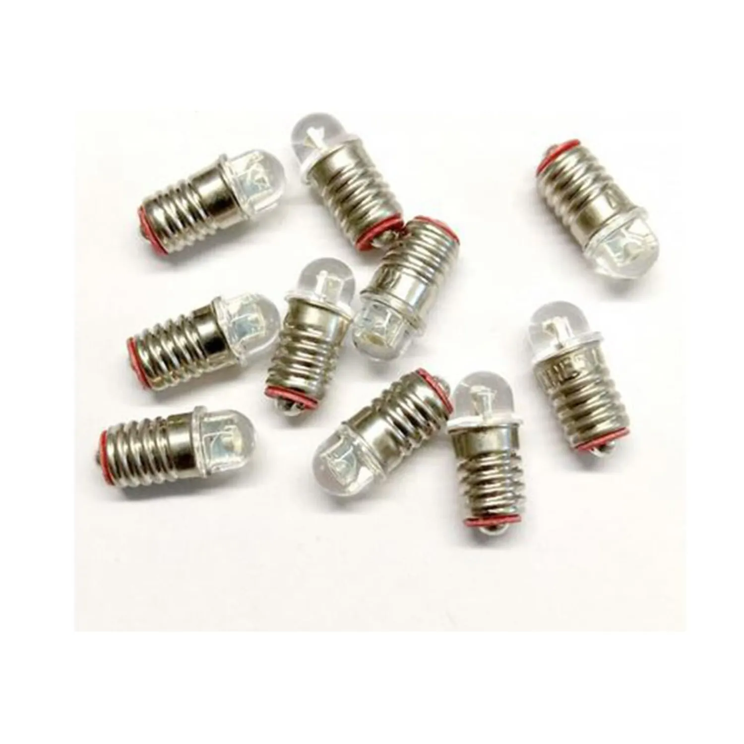 Hubrig Volkskunst Hubrig Miniaturen|Zubehör & Ersatzteile-10er Set LED Lämpchen E5,5/ 3,5-4,5V/ 0,04A