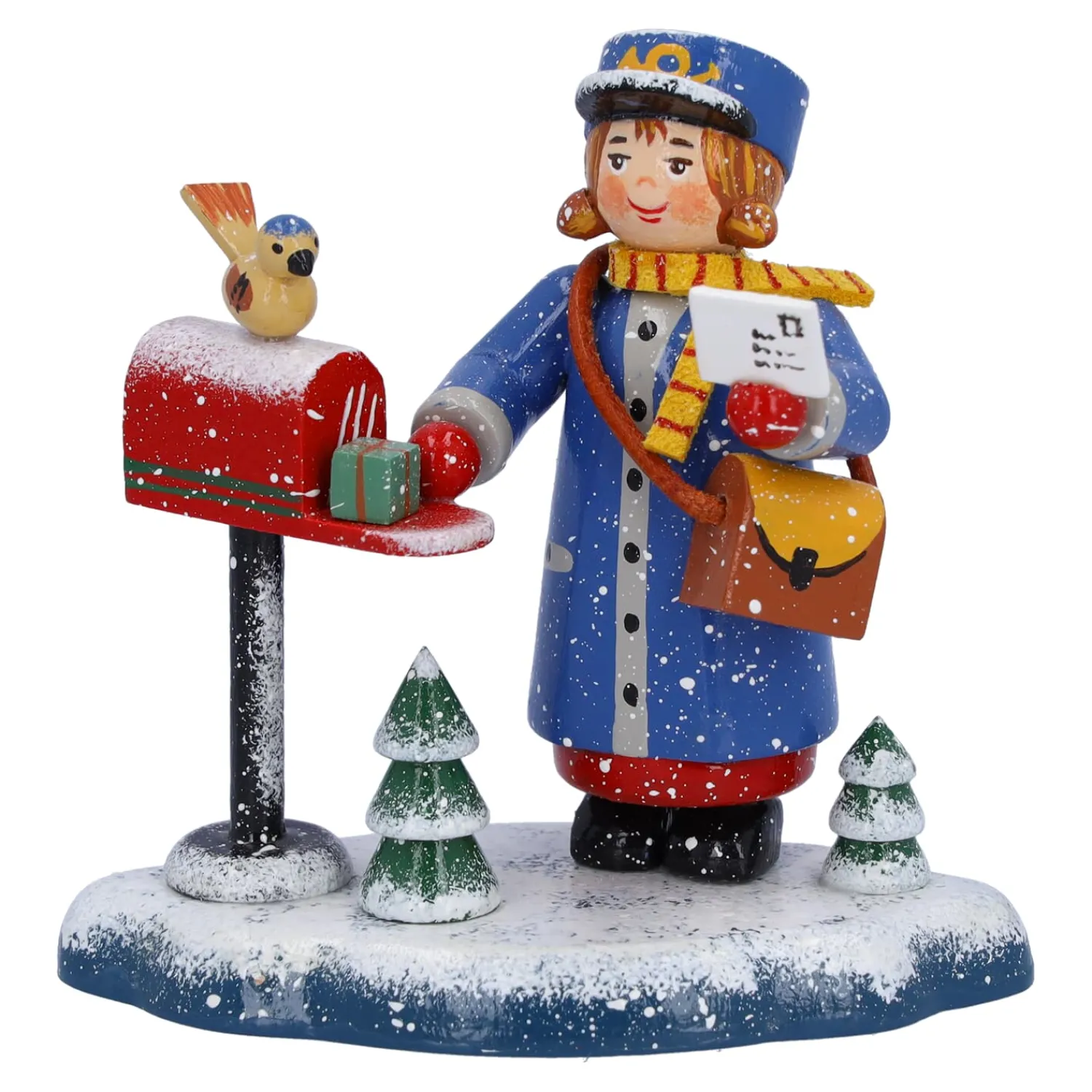 Käthes Original Käthes Original Figuren|Weihnachtsdeko Holz-Frau Postbotin