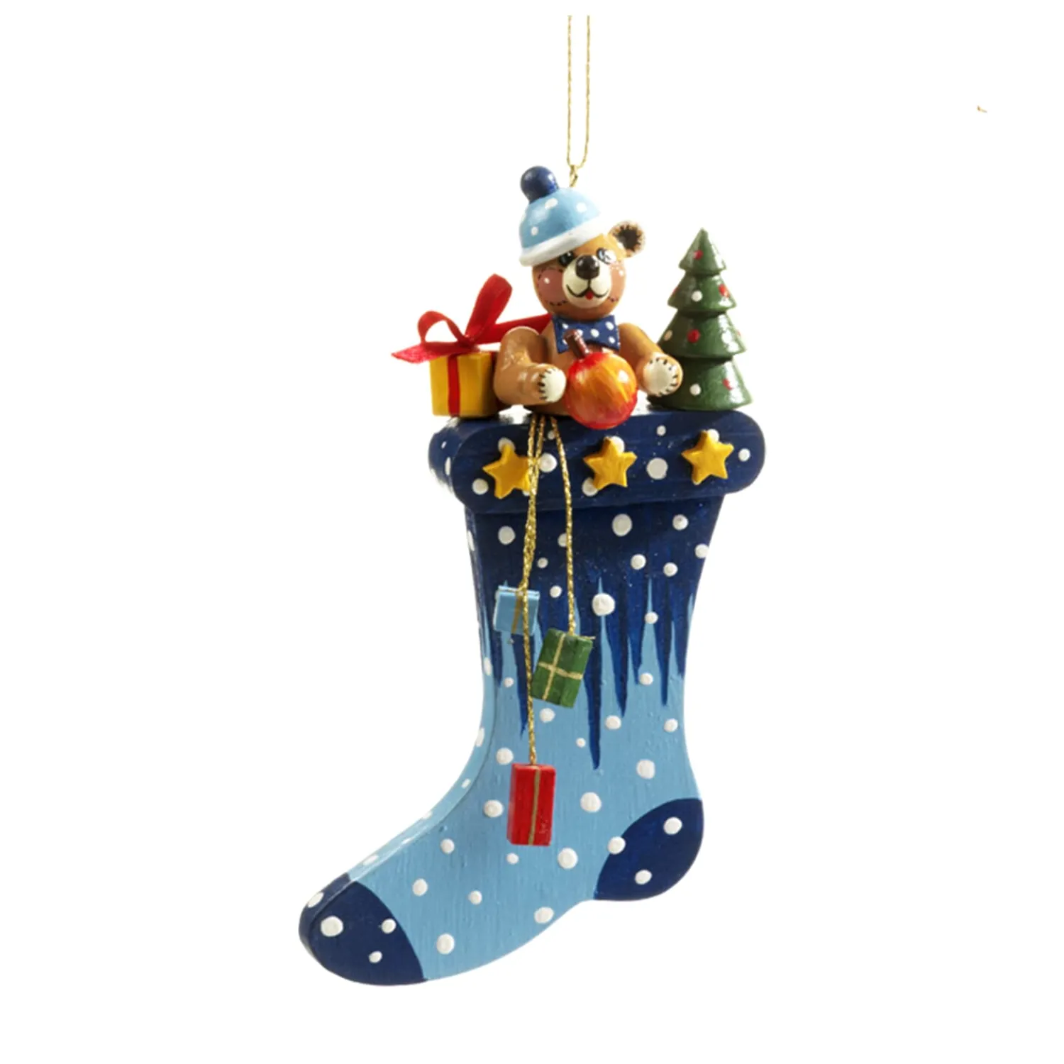 Käthes Original Christbaumschmuck Holz-Geschenkestrumpf