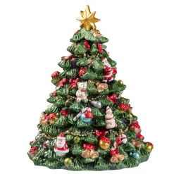 Spieluhr Weihnachten|Standfiguren-Geschmücktes Weihnachtsbäumchen, Musikdose