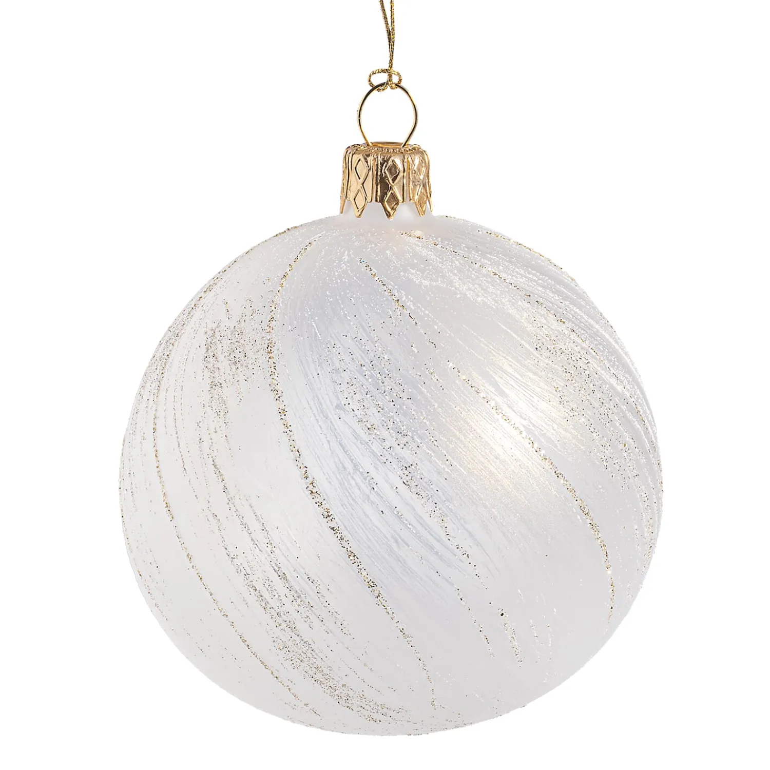 Weihnachtskugeln-Glaskugel klar, champagner, 6 cm