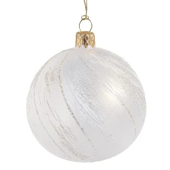 Weihnachtskugeln-Glaskugel klar, champagner, 10 cm