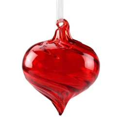 Weihnachtskugeln-Glaszwiebel rot, 10 cm