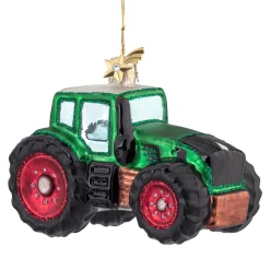 Poesie in Glas Weihnachtskugeln Aus Glas-Grüner Traktor