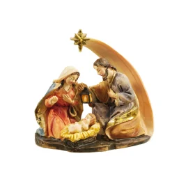 Krippen Und Krippenfiguren-Heilige Familie im Bogen, 8 cm
