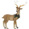 Standfiguren-Hirsch mit Blätterkranz