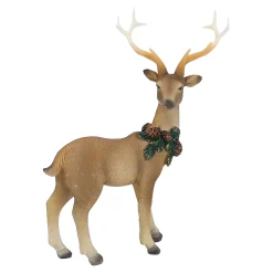 Standfiguren-Hirsch mit Blätterkranz