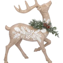 Standfiguren-Hirsch mit Waldmuster stehend